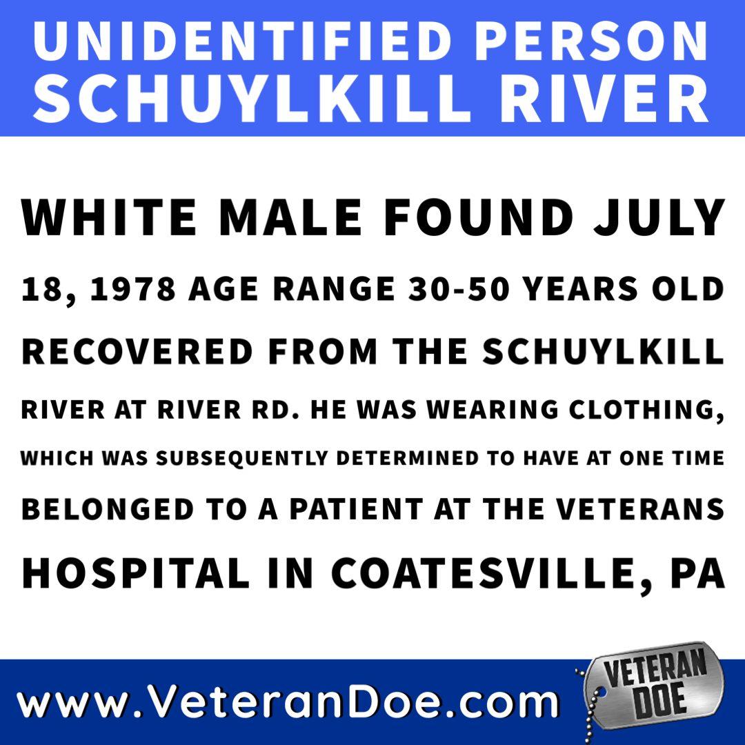 unidentified missing person Pennsylvania 1978