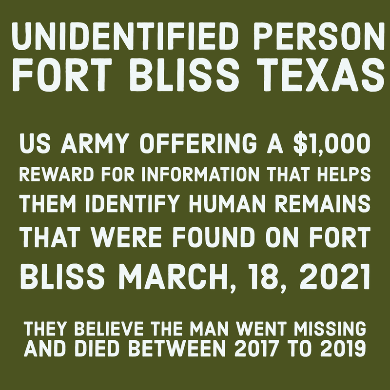 missing person Fort Bliss Texas