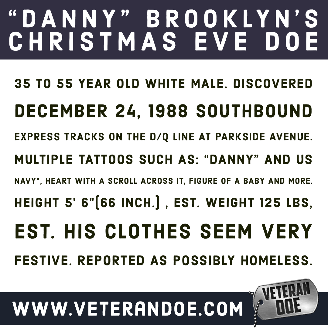 missing person Dan New York 1988 Christmas Eve