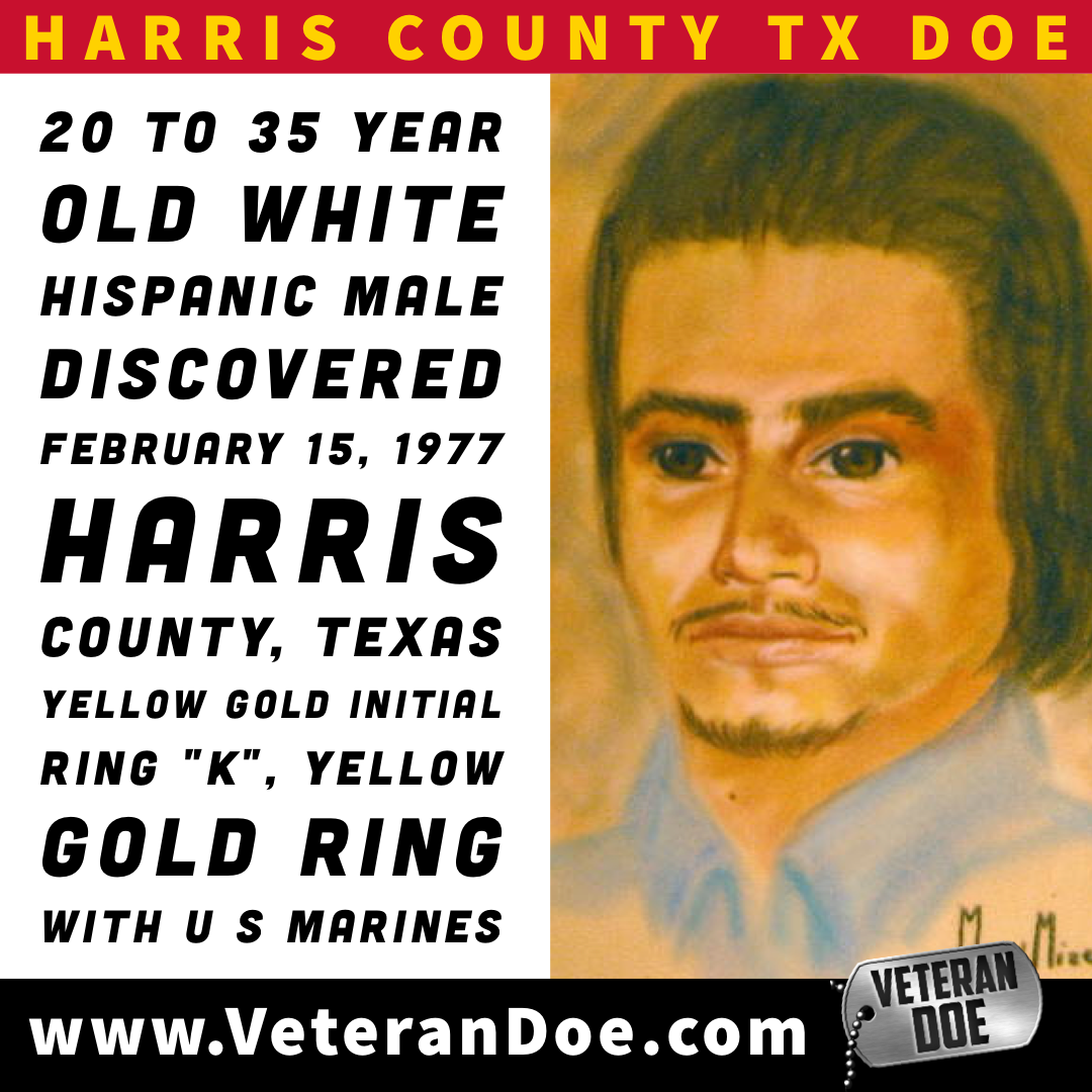 missing person Texas 1977 john doe Harris County