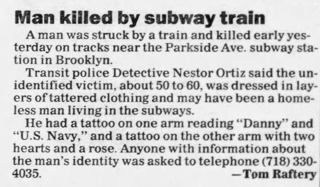 missing person Dan New York 1988