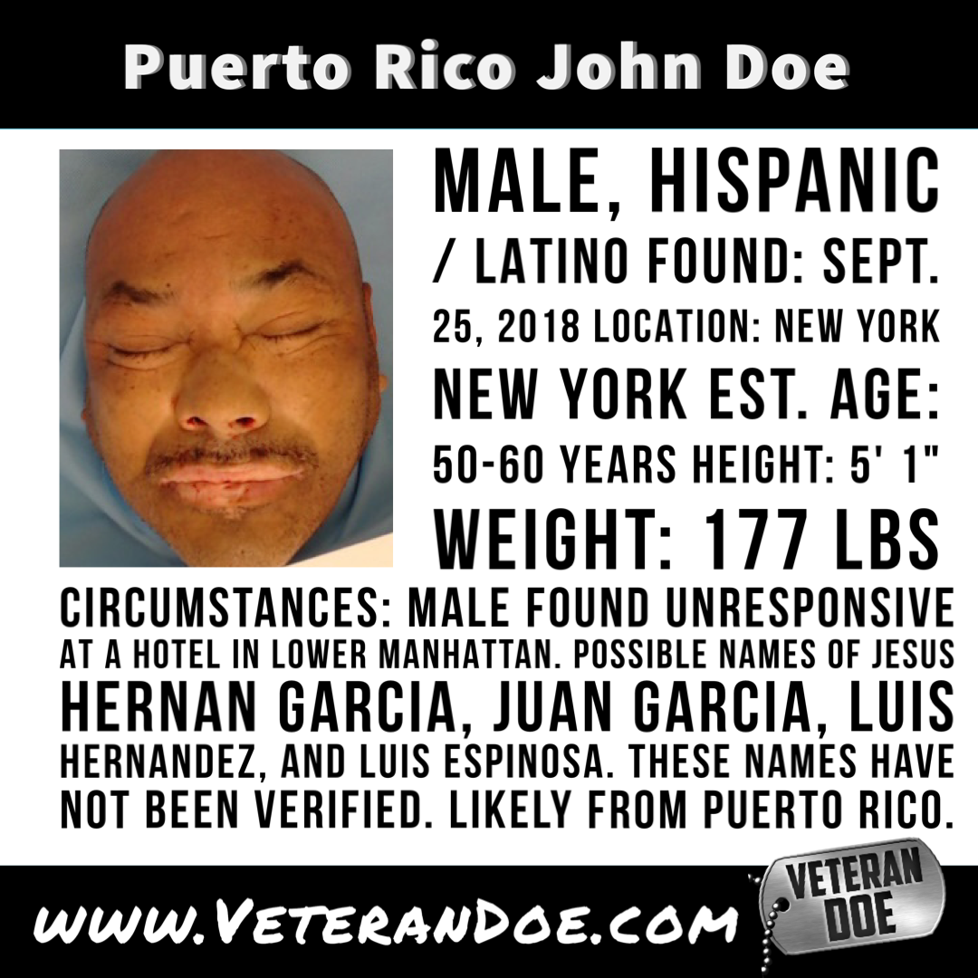 missing person New York New Jersey Puerto Rico