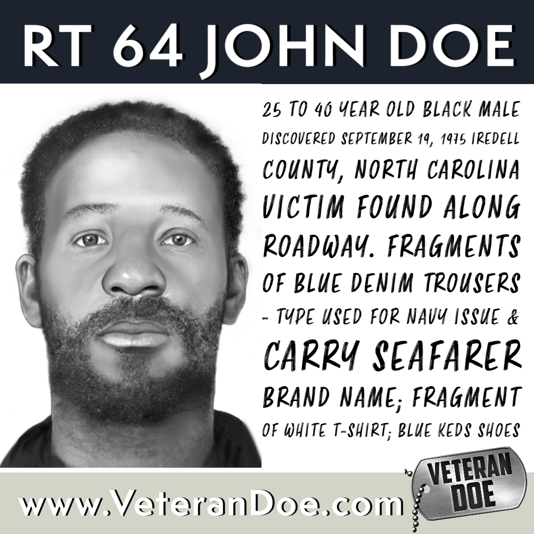 Unidentified Missing Person North Carolina Black Male 1975