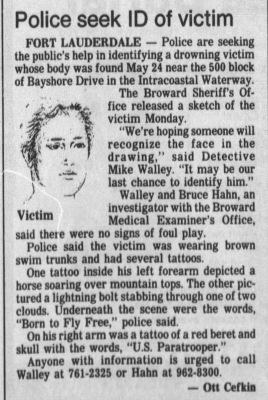  unidentified missing person paratrooper tattoos 1984